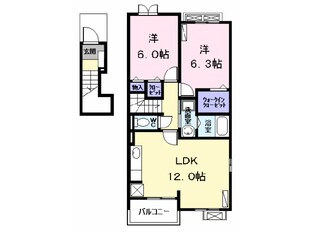 弥富駅 徒歩17分 2階の物件間取画像